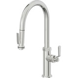 Descanso Works Pull Down Kitchen Faucet With Squeeze Sprayer High Arc Spout