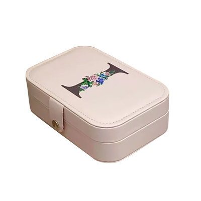 Jewelry storage 26 Letters Earring Jewelry Display Storage Box Case Organizer Flannel Tray Gift