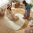 Jute Two Tone Spiral Pattern Round Mat