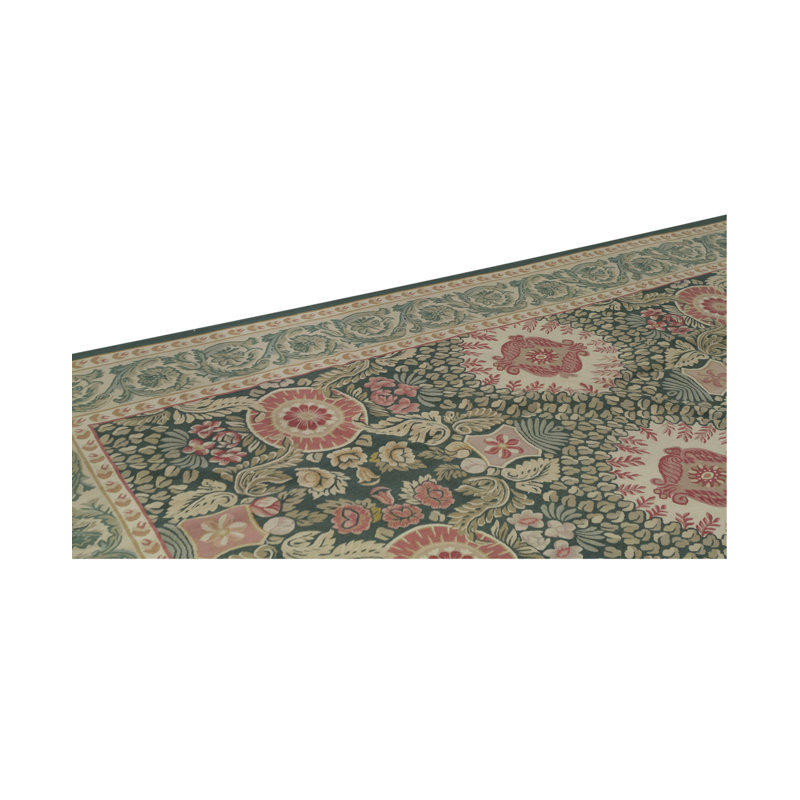 Tapis lavande et doré de haute qualité noué à la main