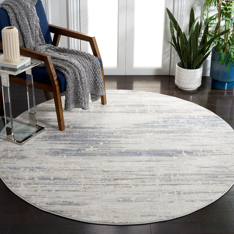 Whisper Performance Abstract Rug, Round 6'7"