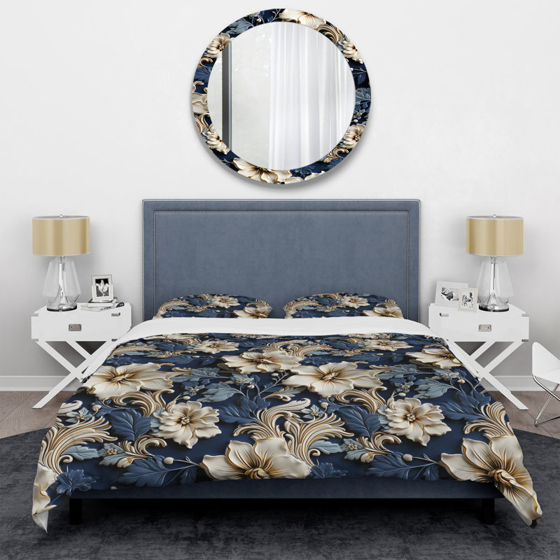 Ensemble de housse de couette Regal Baroque Flourish Victorian, Housse de couette pour très grand lit et 2 très