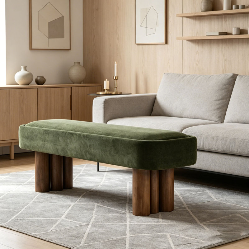 Banc rembourré 51,57 L, Vert