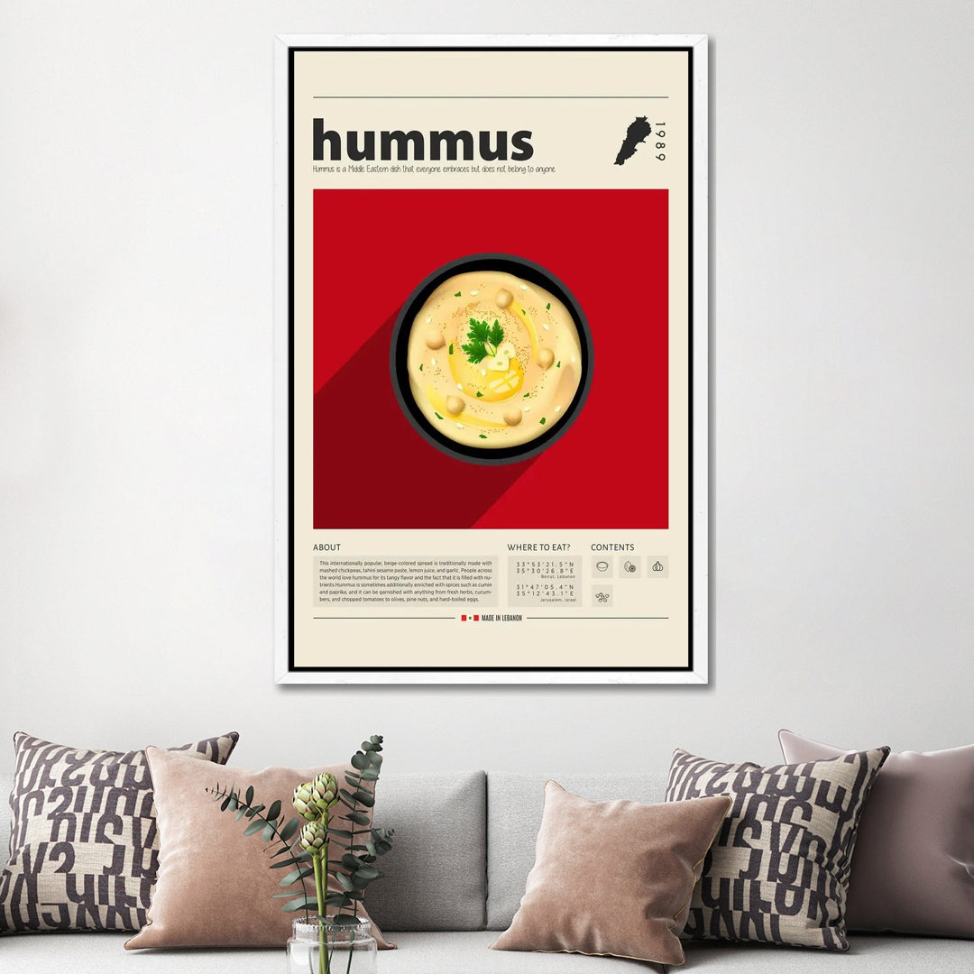 Hummus von GastroWorld - Galerie-umwickelte Leinwand Giclée auf Leinwand