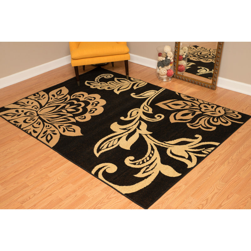 Plattsmouth Cotton Floral Indoor Rug, Rectangle 7'10" x 10'6"