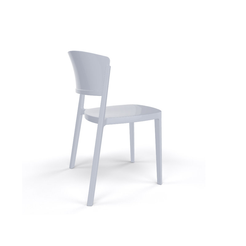 Chaise d'appoint empilable Sevan, Gris perle