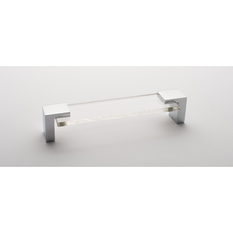 Affinity 5.625" Center to Center Bar Pull, Polished Chrome/Clear