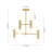 8 - Light Modern Mid-Century Tiered Sputnik Linear Semi Flush Mount
