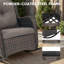 Chaise berçante d'extérieur en osier avec coussins Aralin-1861891510-1861891508
