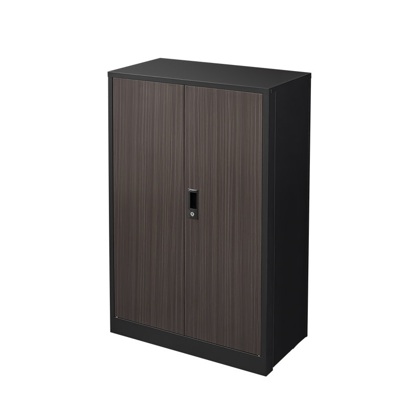Metal Storage Cabinet With Locking Doors And Adjustable Shelf, Folding Filing Storage Cabinet