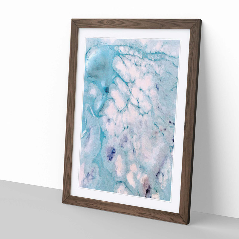 Time to Love in Abstract - Picture Frame Graphic Art Print, 91cm H x 60cm W x 2cm D, Walnut