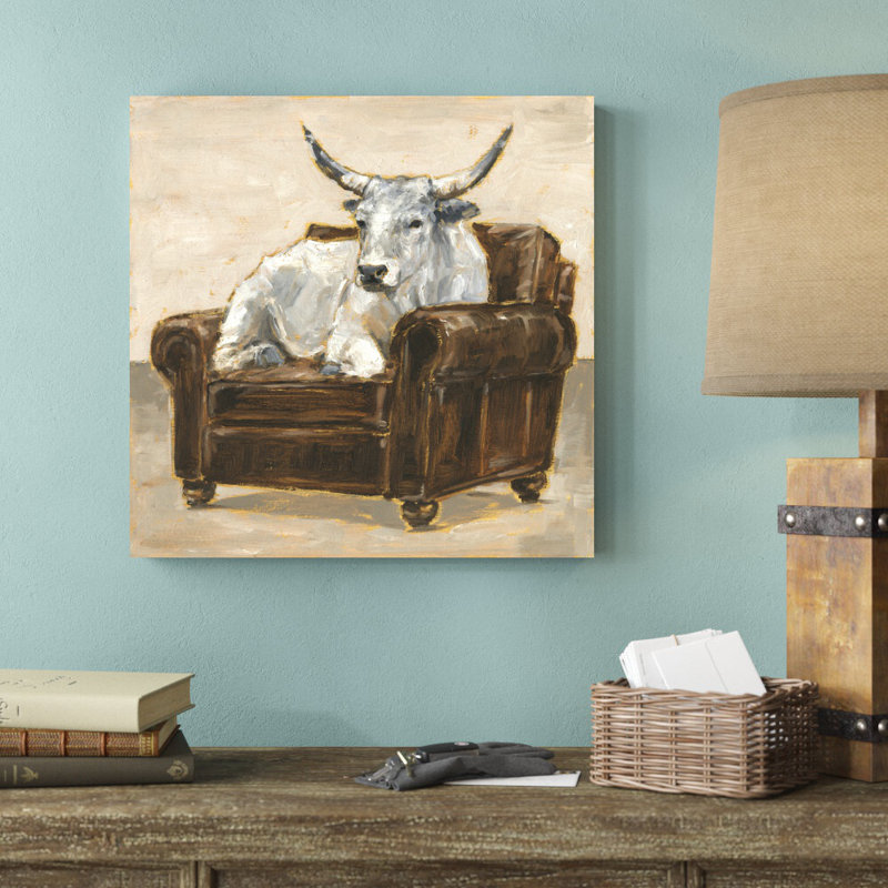 «Refined Comfort II» par Ethan Harper - Peinture, H 20 po x l 20 po, Toile tendue, Non
