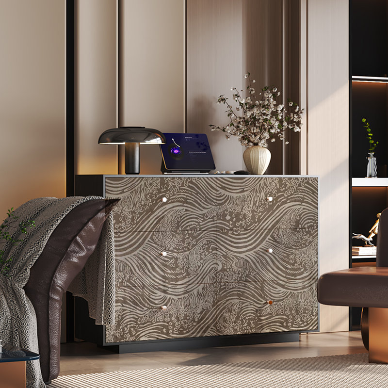 Modern Luxe Solid Wood 6-Drawer Cabinet