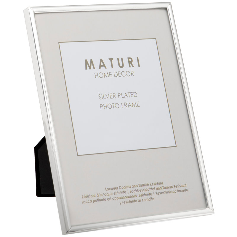 Silver Plated Photo Frame - Thin c, 3.5" x 5"
