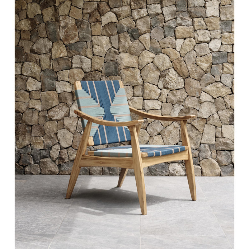 Fauteuil de 28 po de large Izapa, Brun, Naturel / motif Pronto