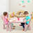 Kids Table & 2 Chairs Set Activity Play Dining Study Desk Gift Pink