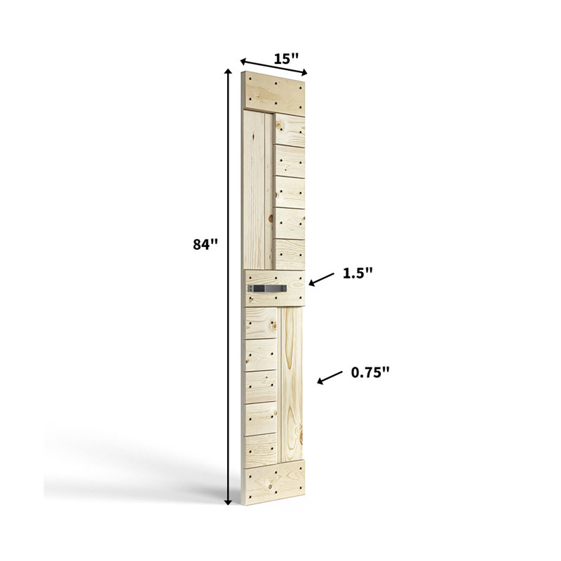 Coast Sequoia 84''H Natural Pine Wood Unfinished Bi-Fold Barn Doors With Installation Hardware Kit, 30" x 84"