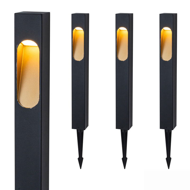 Low Voltage LED Path Lights, Modern Black Aluminum Landscape Lighting