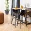 Upholstered Counter Stool with Metal Frame-99412570