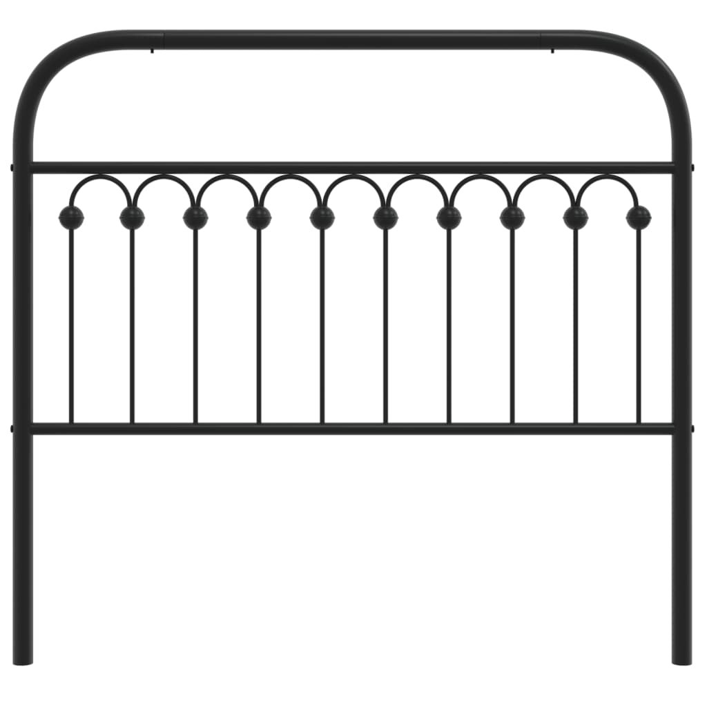 VIDAXL - Metal Headboard - Black - 107 cm - Image 2