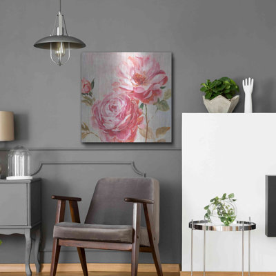 Art mural en métal Winston Porter «Petal Paint 2» par Karen Smith