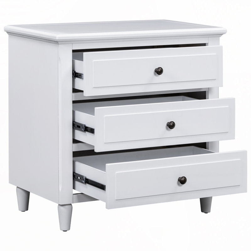 Commode décorative 3 tiroirs, Blanc