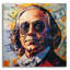 «Cool Benjamin» par Rich Monet, art mural en verre acrylique-1205816107