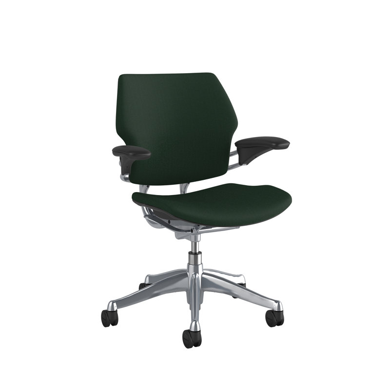 Freedom Task Chair, Polished Aluminum/Graphite, Pumpkin