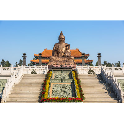 Laozi Statue - Wrapped Canvas Print