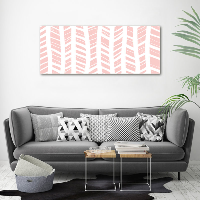 Herringbone Pattern - Wrapped Canvas Print