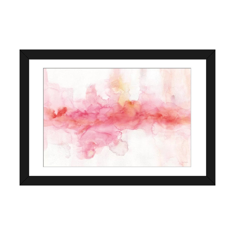« arc-en-ciel abstract », reproduction sur toile, H 24 po x l 32 po x P 1 po, Papier beaux-arts encadré noir, Blanc