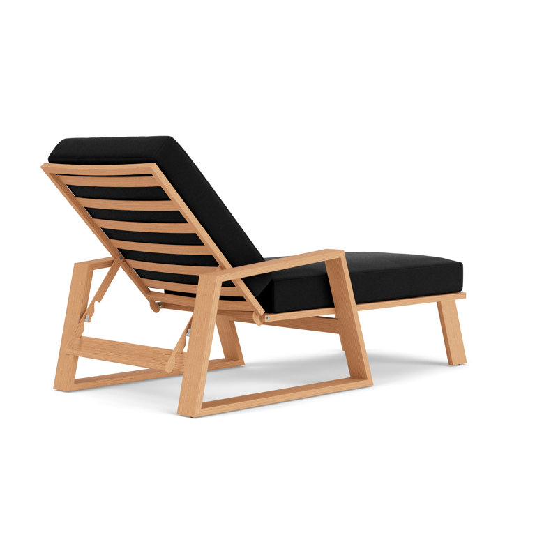Pursuit Outdoor Chaise Lounge, Canvas Black