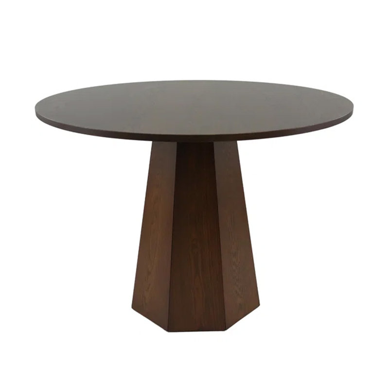 Modern 5-Piece Round Brown Dining Set With Upholstered Chairs With Backrest And Armrests, Fit For 4 People, Brown, Linen