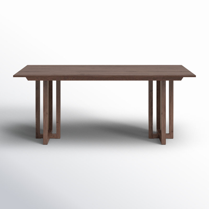 Calila 72" Cane Dining Table, Walnut
