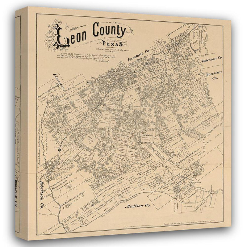 Art sur toile tendue Lark Manor ™ Walsh Gallery, Leon County, Walsh, 1879, H 41 po x l 36 po