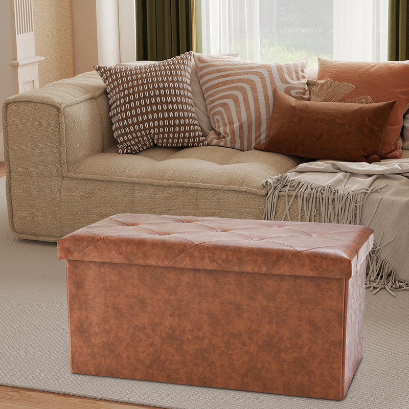 Repose-pieds standard avec rangement Kesa, Brun