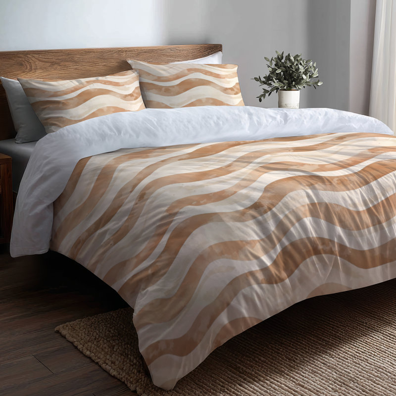 Ensemble de literie abstraite de 3 pièces - Ensemble de housse de couette et de coussins Boho