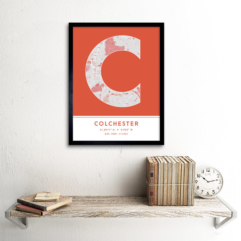 Colchester England United Kingdom City - Single Picture Frame Typography
