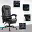 Fauteuil de massage vibrant à 7 points Vinsetto, fauteuil inclinable de direction haut dossier avec support lombaire, repose-pieds, dossier inclinable, hauteur réglable, noir-804846395