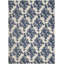 Tapis tissé à la machine gris clair/bleu royal ikat Conlin-1703494742