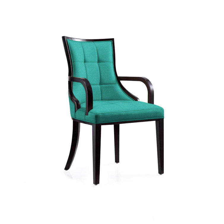 Upholstered Solid Wood Arm chair