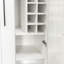 Armoire de cuisine avec tablette de rangement coulissante multi-fonctionnelle avec portes en verre