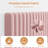 Twin Bed Frame with Adjustable Headboard, Velvet Upholstered Platform Twin Size Bed Frame, Vertical Channel Tufted, Strong Wooden Slats, No Box Spring Needed, Easy Assembly, Pink-1509755348-1509755345