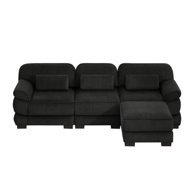 Canapé rembourré moderne de 104 pouces avec trois coussins inclus