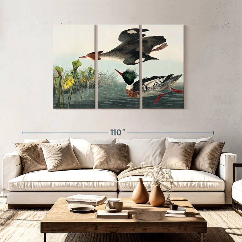 Brampt Red Breasted Merganser, 48" H x 74" W