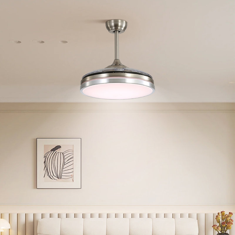 Ceiling Fan with LED Lights, Nickel