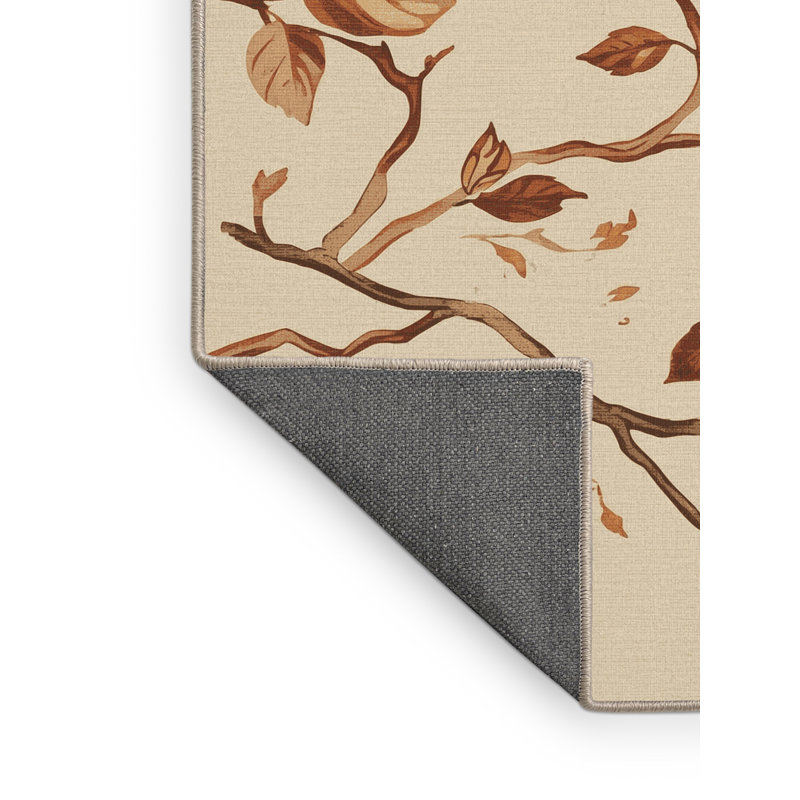 Soft Plush Finnell Halloween Modern & Contemporary Abstract Area Rug in Beige – Beige Binding, 5x7