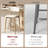 26'' Counter Height Bar Stools Set of 4, Upholstered Modern Barstools with Metal Legs for Kitchen Island Dining Room-10155672