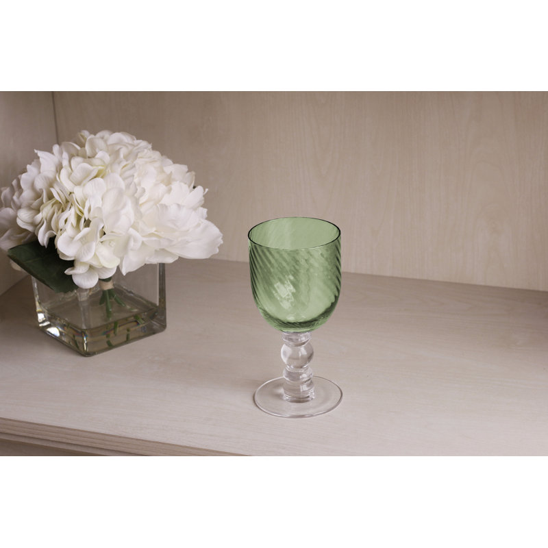 Glass Wine Glass, Green