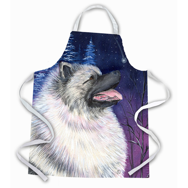 Tablier keeshond starry night